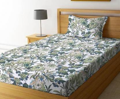 RRC Microfiber Single Flat 144 TC Printed Bedsheet