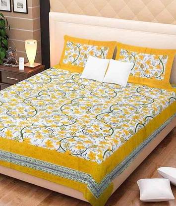 Bombay Spreads 120 TC Cotton Double Printed Flat Bedsheet