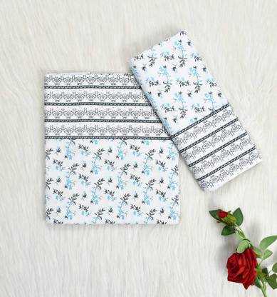 BLENZZA DECO 200 TC Cotton Single Printed Flat Bedsheet