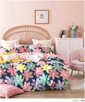 CLOVIS KRAFTS 310 TC Microfiber King Printed Fitted (Elastic) Bedsheet