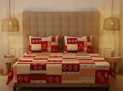 SCHp Cotton Double Flat 320 TC Printed Bedsheet