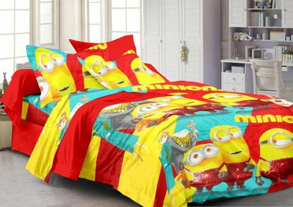 Shree Abha Emporium Cotton Double Flat 125 TC Printed Bedsheet
