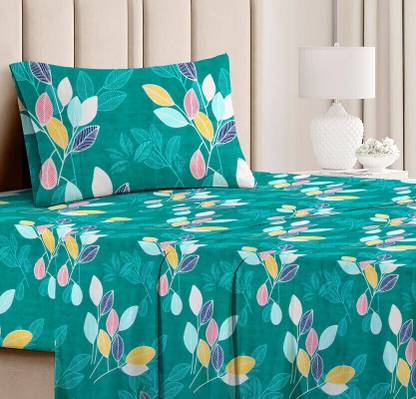 VAS COLLECTIONS Microfiber Single Flat 160 TC Printed Bedsheet