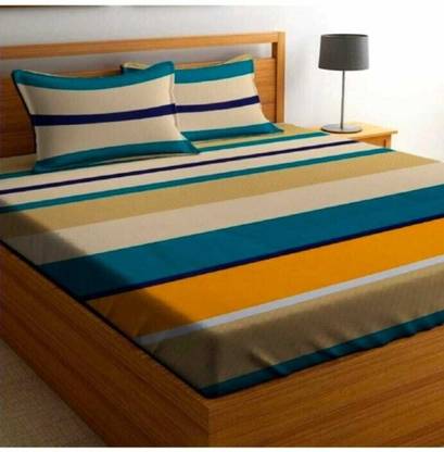 kajims Cotton Double Flat 144 TC Cartoon Bedsheet