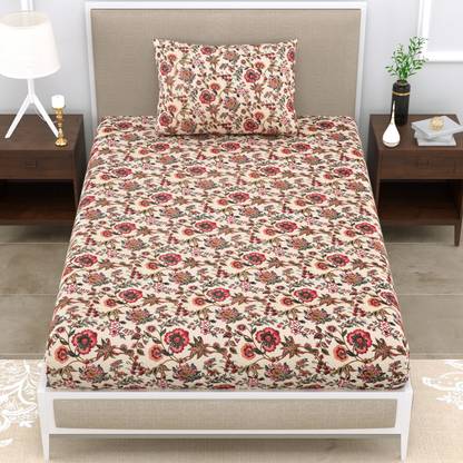 urban jaipur 210 TC Microfiber Single Printed Flat Bedsheet