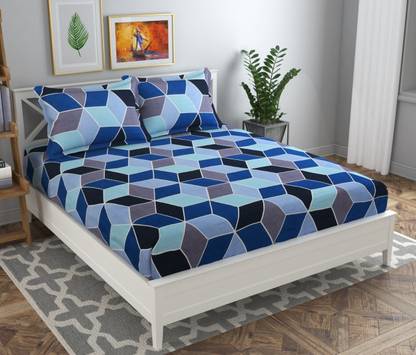 Flipkart SmartBuy 180 TC Microfiber Double 3D Printed Flat Bedsheet