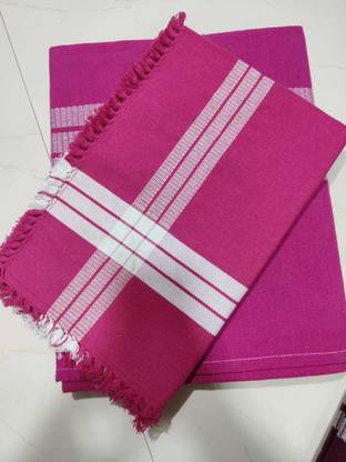 sri fab 220 TC Cotton Single Self Design Flat Bedsheet
