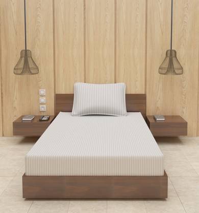 Optra Microfiber Single Flat 300 TC Striped Bedsheet
