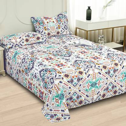 Story@home Satin King Flat 240 TC Printed Bedsheet
