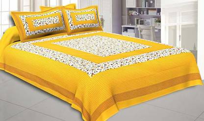 WAR TRADE 140 TC Cotton Double Printed Flat Bedsheet