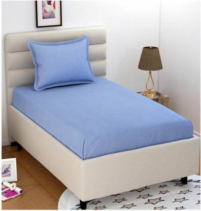 SHUKRAN Microfiber Single Flat 180 TC Solid Bedsheet