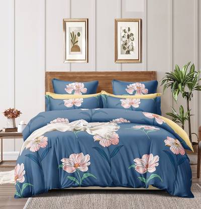 t tungol 240 TC Microfiber Single Floral Fitted (Elastic) Bedsheet