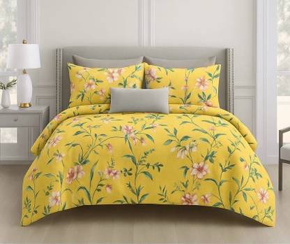 DECOR2ADMIRE Cotton Queen Flat 300 TC Printed Bedsheet