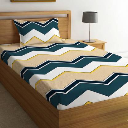 Fashion String Microfiber Single Flat 144 TC Printed Bedsheet