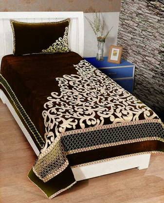 Adorn Velvet Single Flat 320 TC Floral Bedsheet