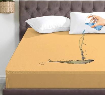 Blufurn Cotton King Fitted (Elastic) 200 TC Solid Bedsheet