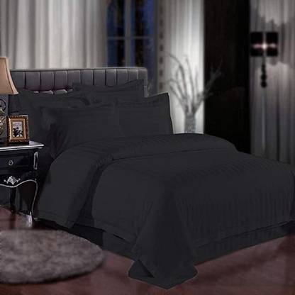 comofowell 210 TC Cotton Double Striped Flat Bedsheet