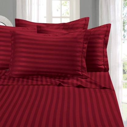 Luxury Trends 220 TC Cotton Double Striped Flat Bedsheet