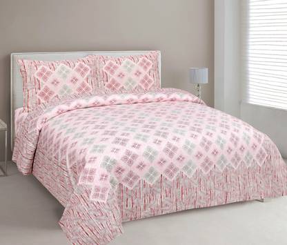 Mafatlal Cotton Double Flat 144 TC Geometric Bedsheet