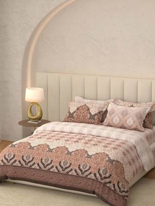 Bombay Dyeing Cotton Super King Flat 400 TC Motifs Bedsheet