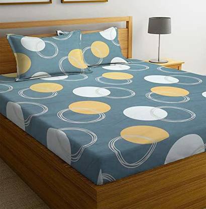 VAS COLLECTIONS 160 TC Cotton Double Printed Flat Bedsheet