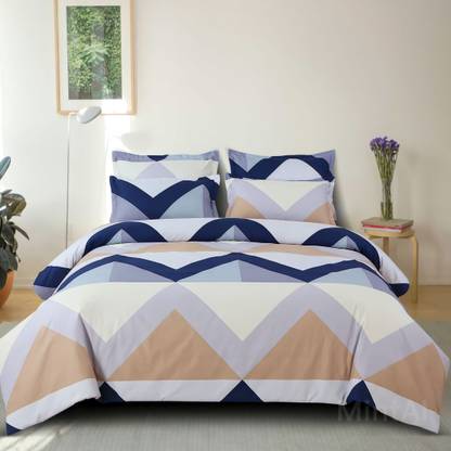 GAARVI HOMES 240 TC Cotton King Floral Fitted (Elastic) Bedsheet