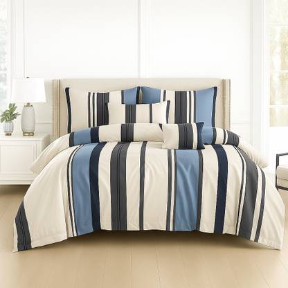 DECOR2ADMIRE Cotton King Flat 300 TC Printed Bedsheet