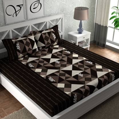 CG Homes 180 TC Cotton Double Printed Flat Bedsheet