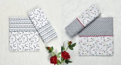 BLENZZA DECO 200 TC Cotton Single Printed Flat Bedsheet