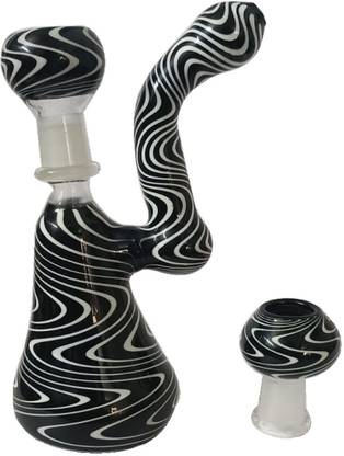 TANISHKA EXPORT 6 Inch 2PEC Bowl Decorative Multicolor Glass Smoking Beer Bong Funnel