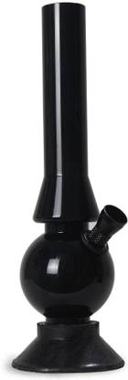 TANISHKA EXPORT 8 Inch Black Water Pipe Acrylic Smoking Beer Bong Funnel