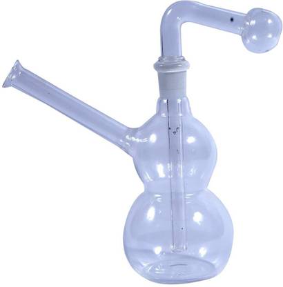 TANISHKA EXPORT 5 Inch 2 PEC Burner Clear Glass Smoking Water Pipe Beer Bong Funnel