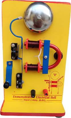 SMEI Electric Bell Demonstration Model on Wooden Stand/Physics Lab Item/Laboratory Bell