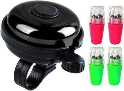 Onbicle Cycle Bell with wheel light Durable Quality Bicycle Ultra-Loud Cycle Horn Combo Bell