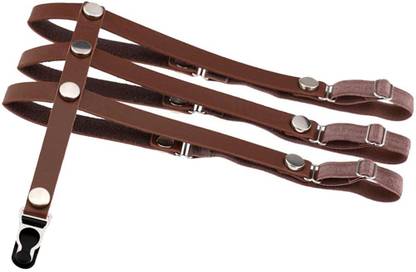 Lyla Punk Rock Leather Garter Belt Ring Leg Thigh Harness Body Suspenders Brown Belt Tie Rack