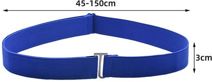 Lyla Womens Stretch Belt Adjustable Invisible Belts for Pants Trousers Dresses Blue Belt Tie Rack