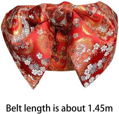 Lyla Kimono Obi Japanese Sash Belt Waistband Floral Pattern for Women Belt style A Belt Tie Rack