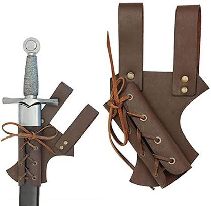 Lyla Medieval Belt Sword Sheath Dagger Rapier Waist Scabbard for Cosplay Brown Belt Tie Rack