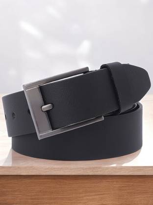 PROVOGUE Men Formal, Casual, Evening, Party Black Genuine Leather Belt