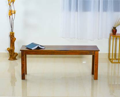Woodefly Sheesham Bench for Dining Room/Indoor/Outdoor/Balcony Solid Wood 3 Seater