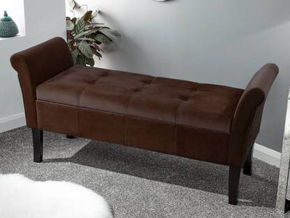 TFS Premium Velvet Cushion 2 Seater Settee for Bedroom/Livingroom/Office Solid Wood Settee