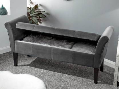MAJESTIC MART Premium Velvet Cushion 2 Seater Sofa Settee for Livingroom, Bedroom & Office - Solid Wood Settee