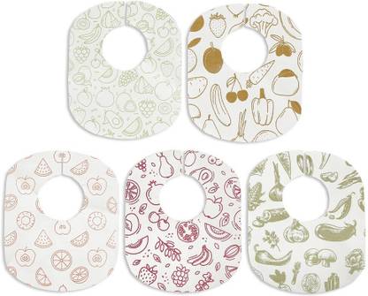 Gllee Rectangle Baby Bibs Disposable 10 Pack-Skin Friendly Non Woven Fabric