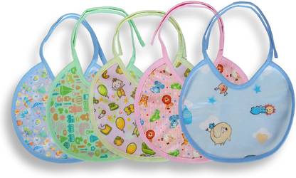 Honey Boo Baby Quality Bibs With Animated Prints (Set of 5 Colors)
