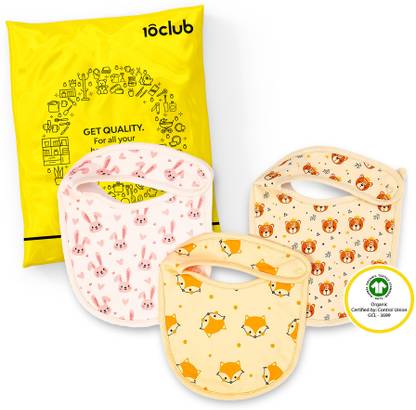 10club Baby Bibs (Feeding Infants and Toddlers) 6-36 Months (Terrycotton Bib)