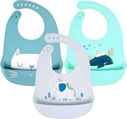 TONY STARK Baby Silicone Feeding Bib Food Catcher| Adjustable & Waterproof Apron for Babies