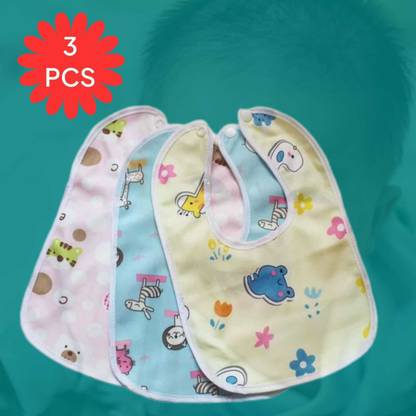 house of common Baby Button Bibs Apron for Waterproof3130