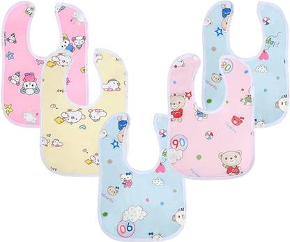 RB Point Feeding Baby Bibs with Large Pocket, Waterproof Material