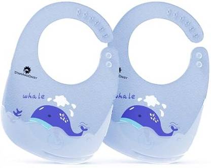 StarAndDaisy Soft Silicon Whale Printed Bibs for 3 to 6 Years Baby Girl & Boys