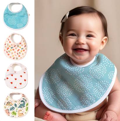 TIDY SLEEP Muslin Bibs for baby Bibs Apron for Feeding and Drooling